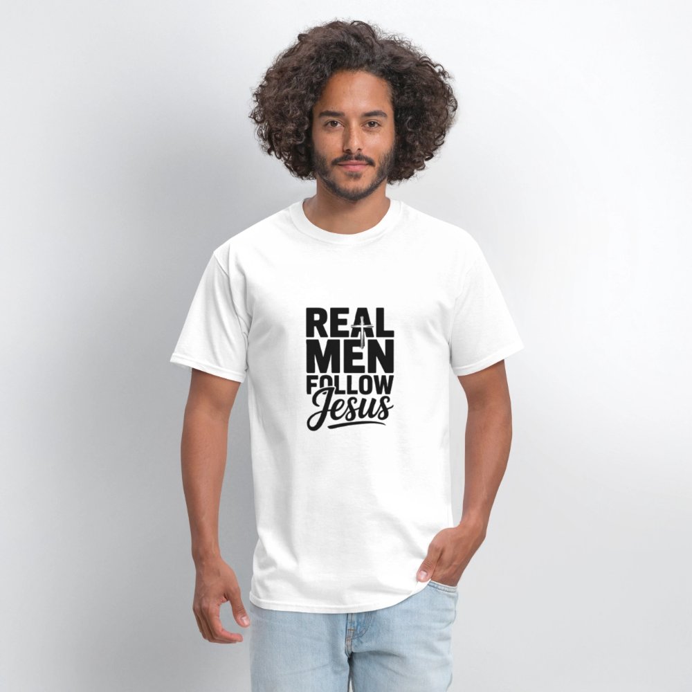 Real Men -  men's T-Shirt - white