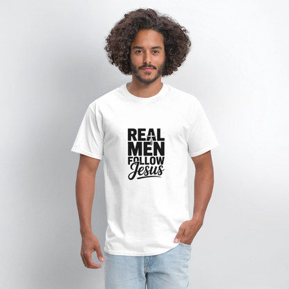 Real Men -  men's T-Shirt - white