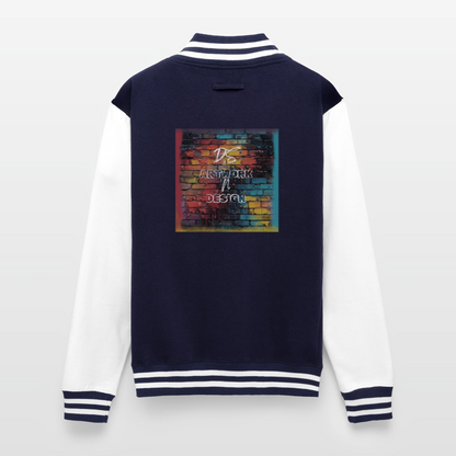 Brick Wall Art -  Letterman Jacket - navy/white