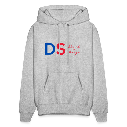 DS Artwork N Design - Men's Hoodie red and blue - heather gray