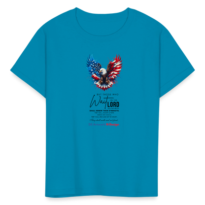 Mount on Eagles Wings - Kids' T-Shirt - turquoise