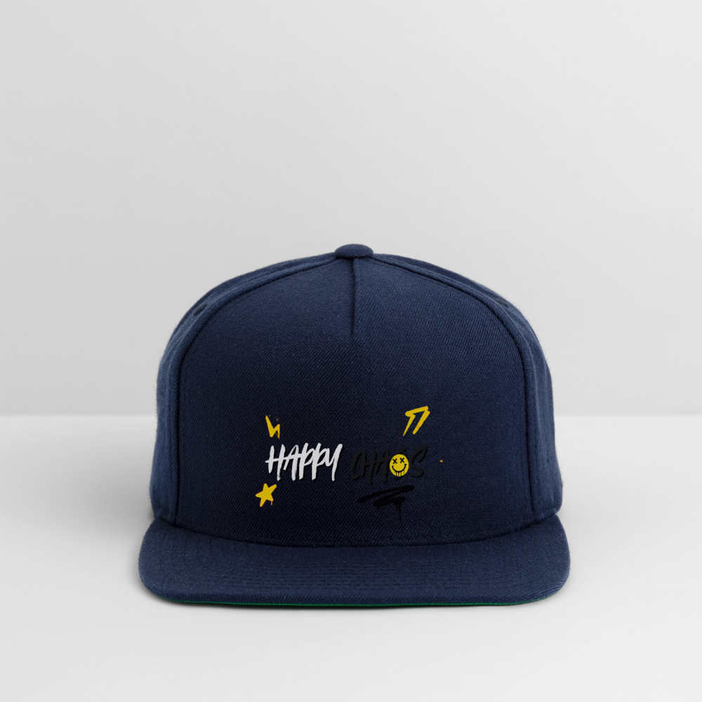 Happy Chaos - Graffiti Snapback Baseball Cap - navy