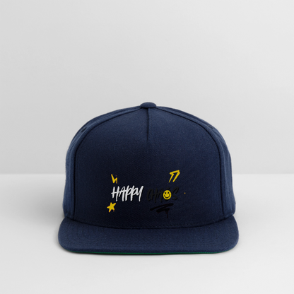 Happy Chaos - Graffiti Snapback Baseball Cap - navy