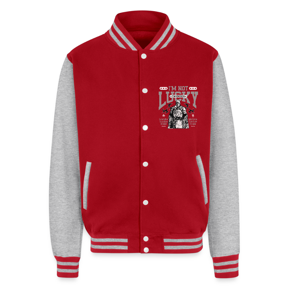 Chosen One - Letterman Jacket - red/heather grey
