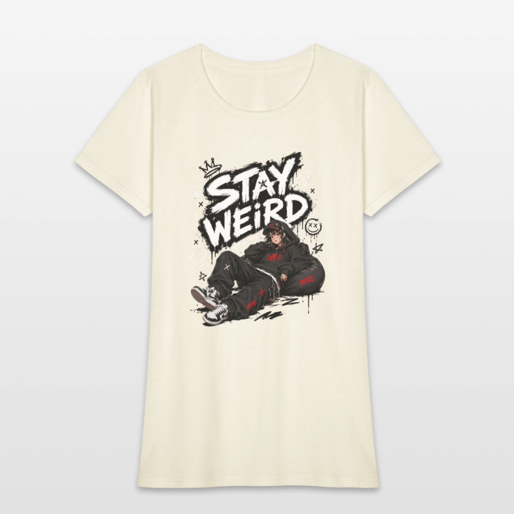Stay Weird - Graffiti Women's T-Shirt - off white