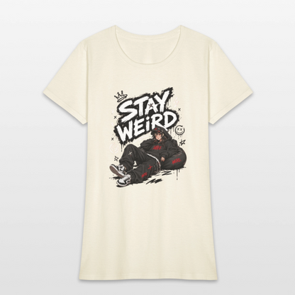 Stay Weird - Graffiti Women's T-Shirt - off white