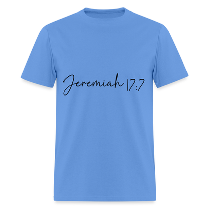 Jeremiah 17:7 - men's t-shirt - carolina blue