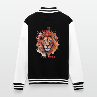 Bold Lion -  Letterman Jacket - black/white