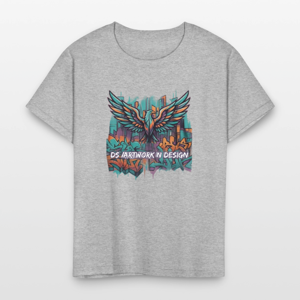 Graffiti Eagle - Kids' T-Shirt - heather gray