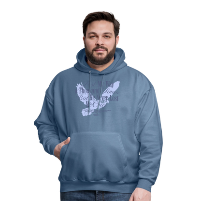God is with Us - Men's Hoodie - denim blue
