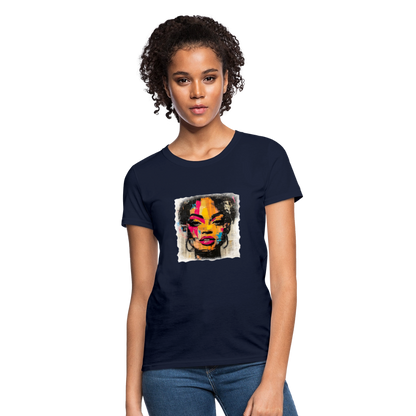 Pop Culture Woman 2- Short Sleeve T-Shirt - navy