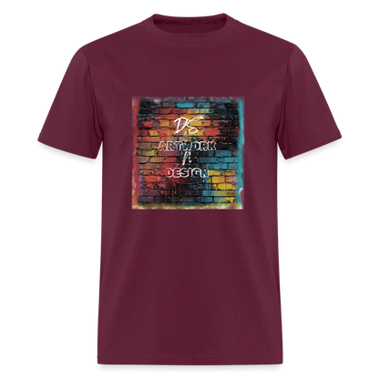 Brick Wall Artwork - Men's Tee - burgundy
