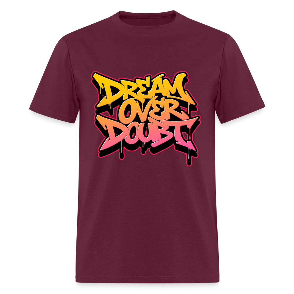 Dream Over Doubt - Graffiti Men's T-Shirt - burgundy