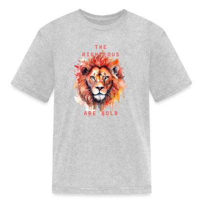 Bold Lion - Kids T-Shirt - heather gray
