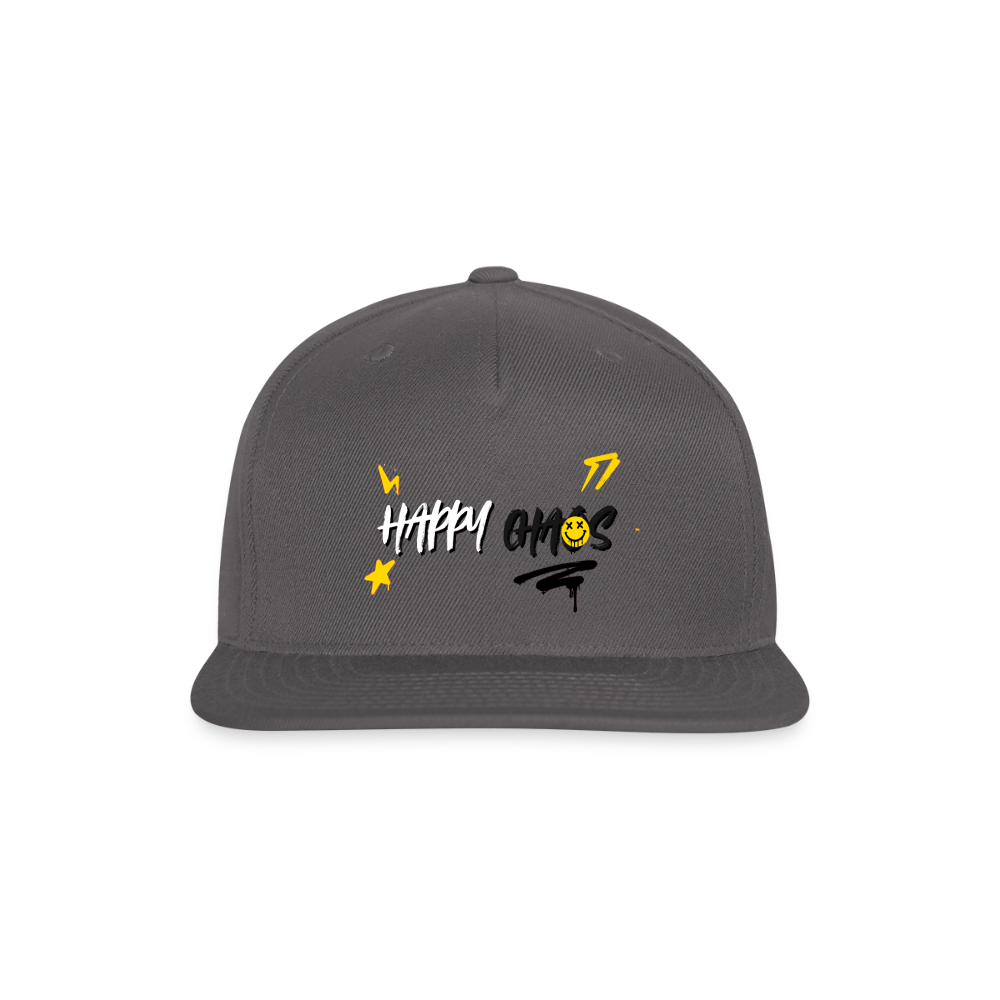 Happy Chaos - Graffiti Snapback Baseball Cap - dark grey