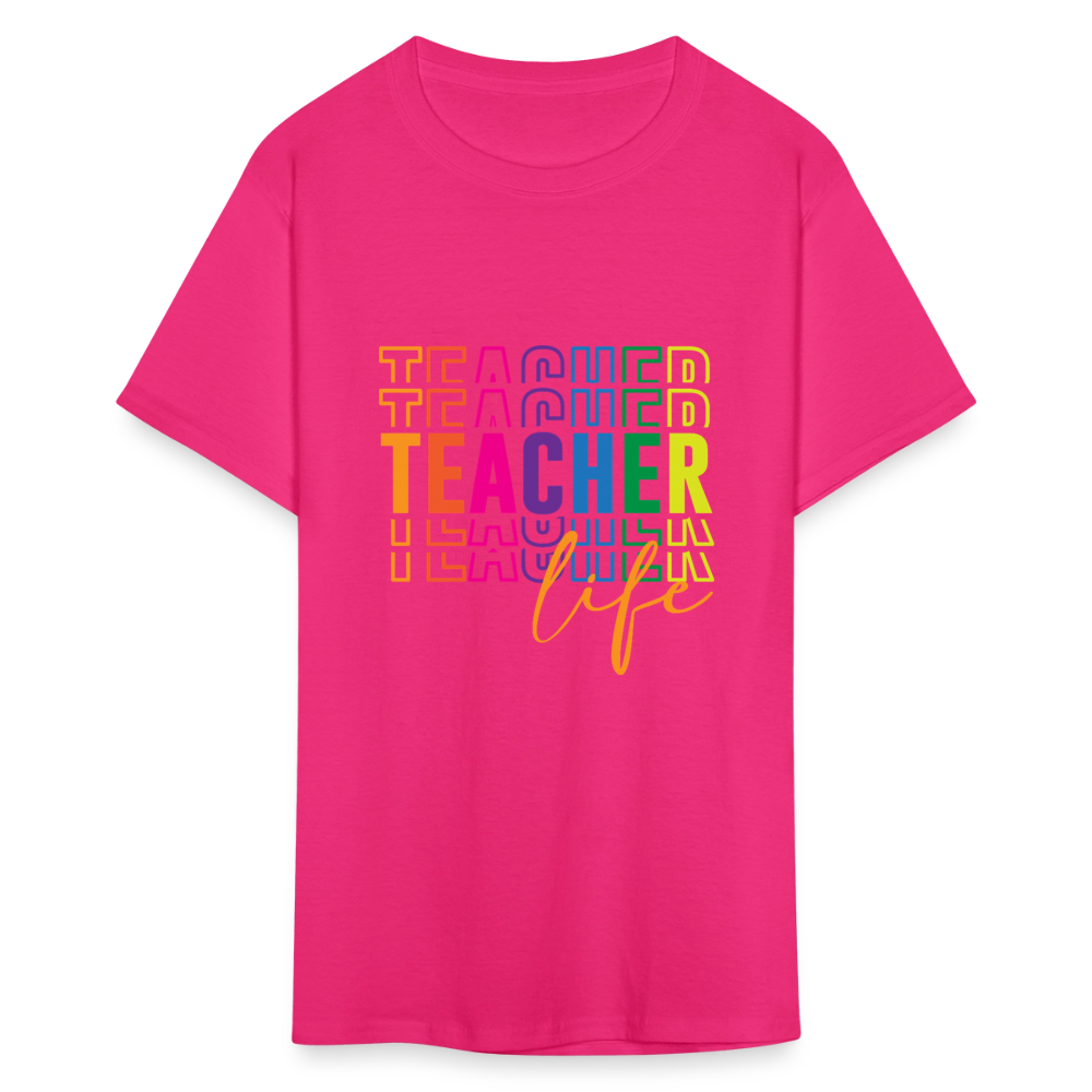 Teacher Life - T-Shirt - fuchsia