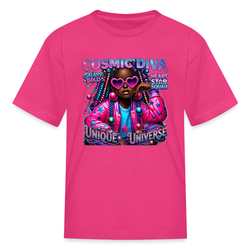 Black Girl Power - Galaxy Bold Kids' T-Shirt - fuchsia