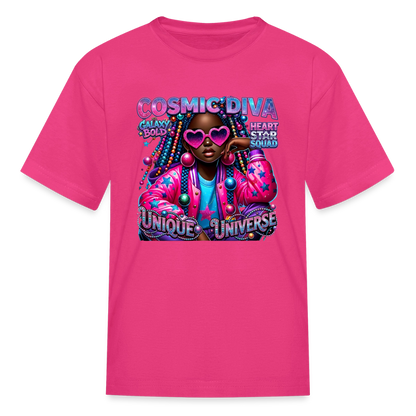 Black Girl Power - Galaxy Bold Kids' T-Shirt - fuchsia