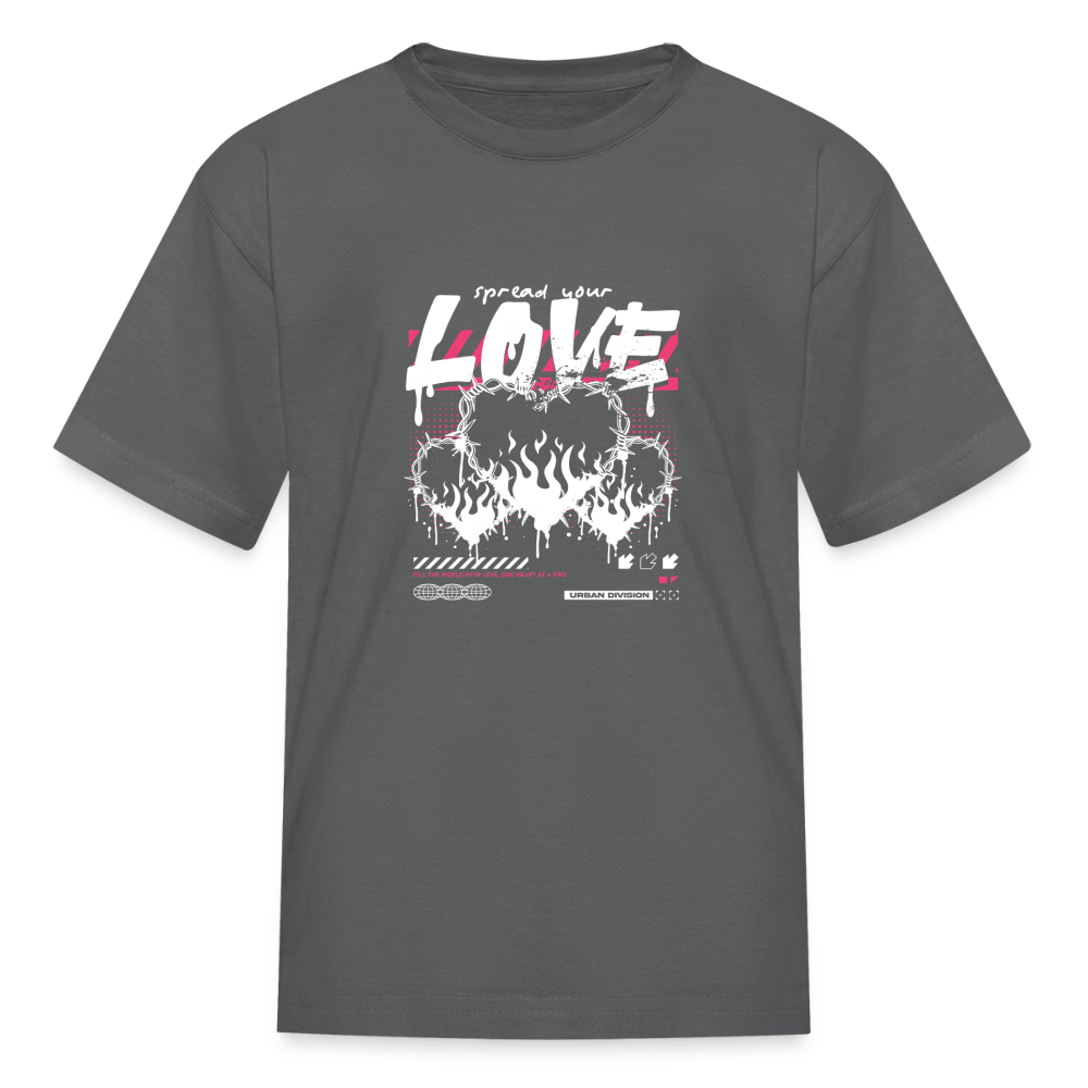 Spread Your Love - Kids' T-Shirt - charcoal