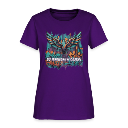 Graffiti Eagle - Women's T-Shirt - purple