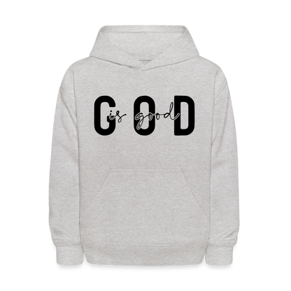 God is Good - kids hoodie - heather gray