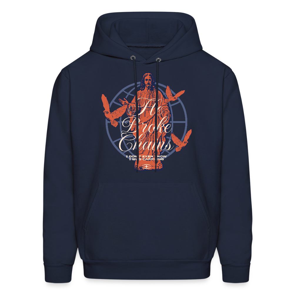 Chains Broken - Men's Hoodie - navy