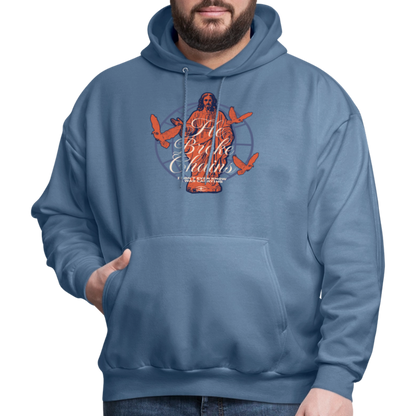 Chains Broken - Men's Hoodie - denim blue