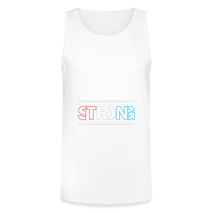 Stay Strong - Men's Tri-Blend Organic Tank - white