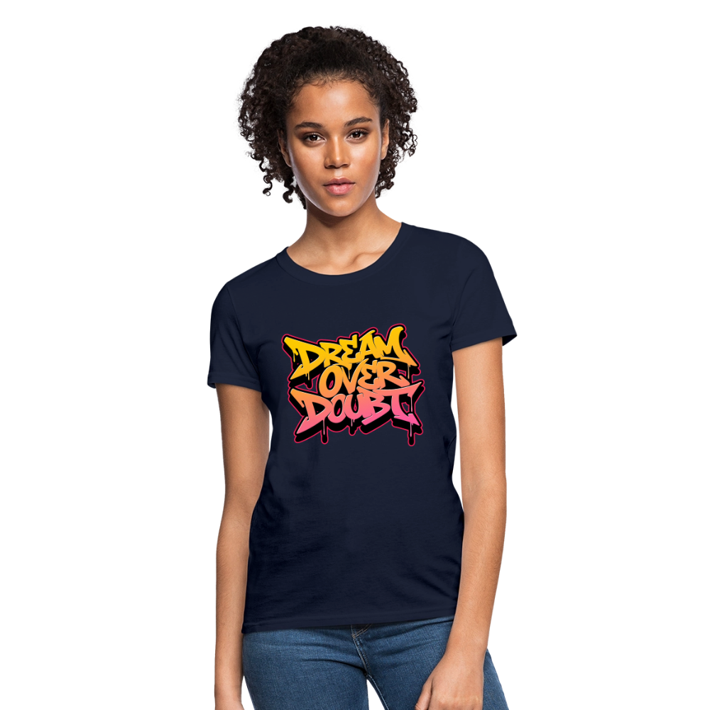 Drem Over Doubt - Graffiti Women's T-Shirt - navy