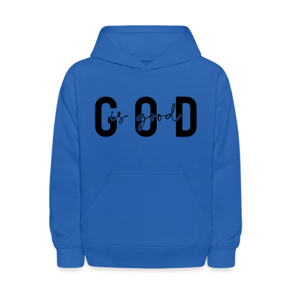 God is Good - kids hoodie - royal blue