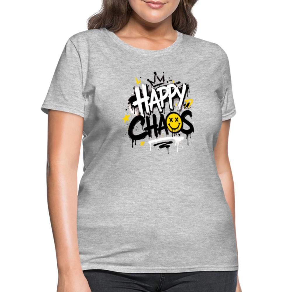 Happy Chaos - Graffiti Women's T-Shirt - heather gray