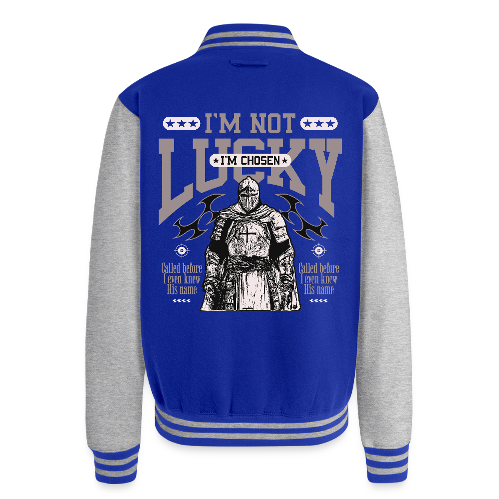 Chosen One - Letterman Jacket - royal/heather grey