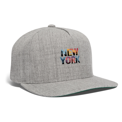 NY Color - Snapback Baseball Cap - heather gray