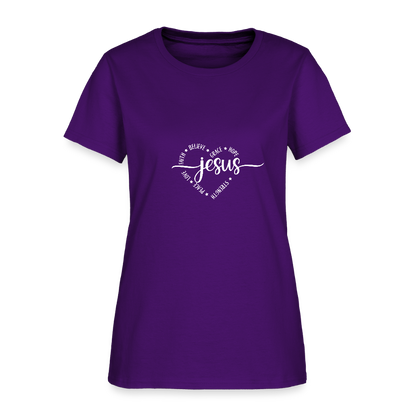 Jesus Heart - Women's T-Shirt - purple
