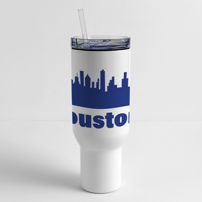 Houston - 40 oz Travel Tumbler - Blue - white