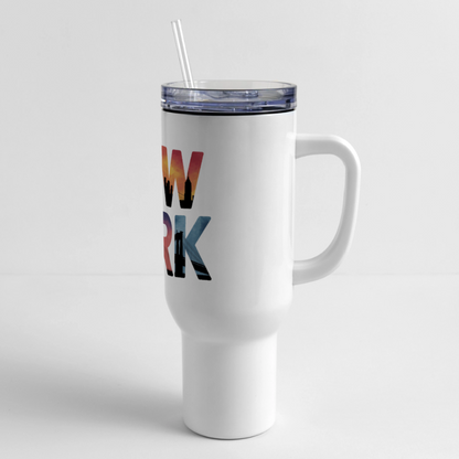 New York - 40 oz Travel Tumbler - white
