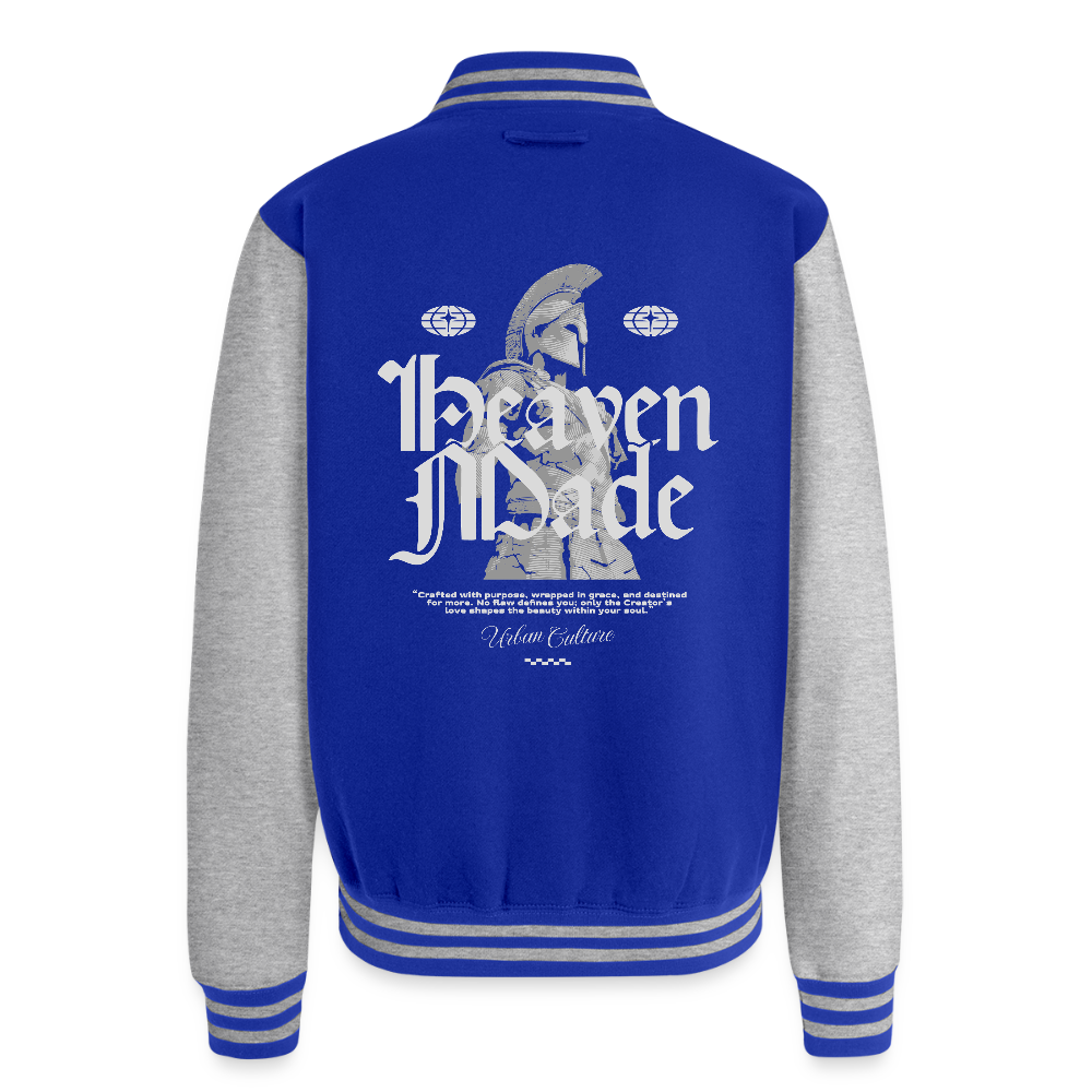 Heaven Made - Letterman Jacket - royal/heather grey