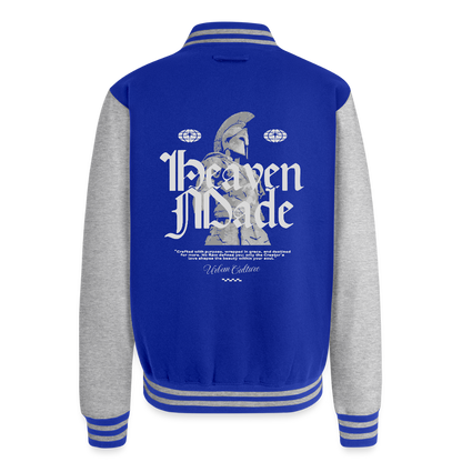 Heaven Made - Letterman Jacket - royal/heather grey
