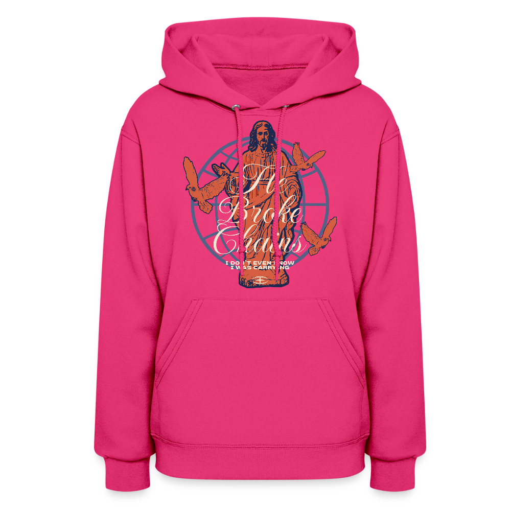 Broken Chains - Women's Hoodie - fuchsia