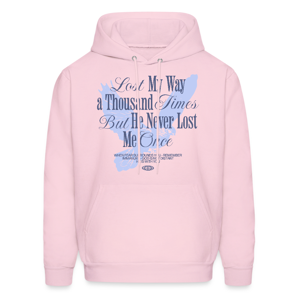God is with Us - Men's Hoodie - pale pink