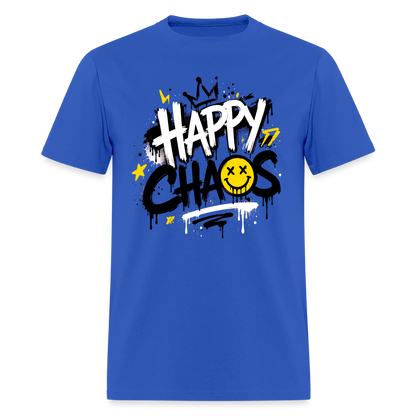 Happy Chaos - Graffiti Men's T-Shirt - royal blue