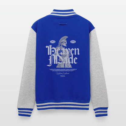 Heaven Made - Letterman Jacket - royal/heather grey