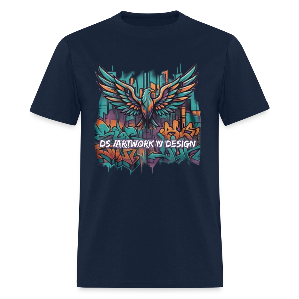 Graffiti Eagle - Men's T-Shirt - navy