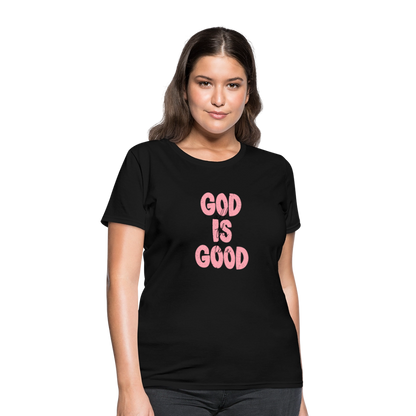 God is Good - Bold Pink -Women's Short Sleeve T-Shirt - black