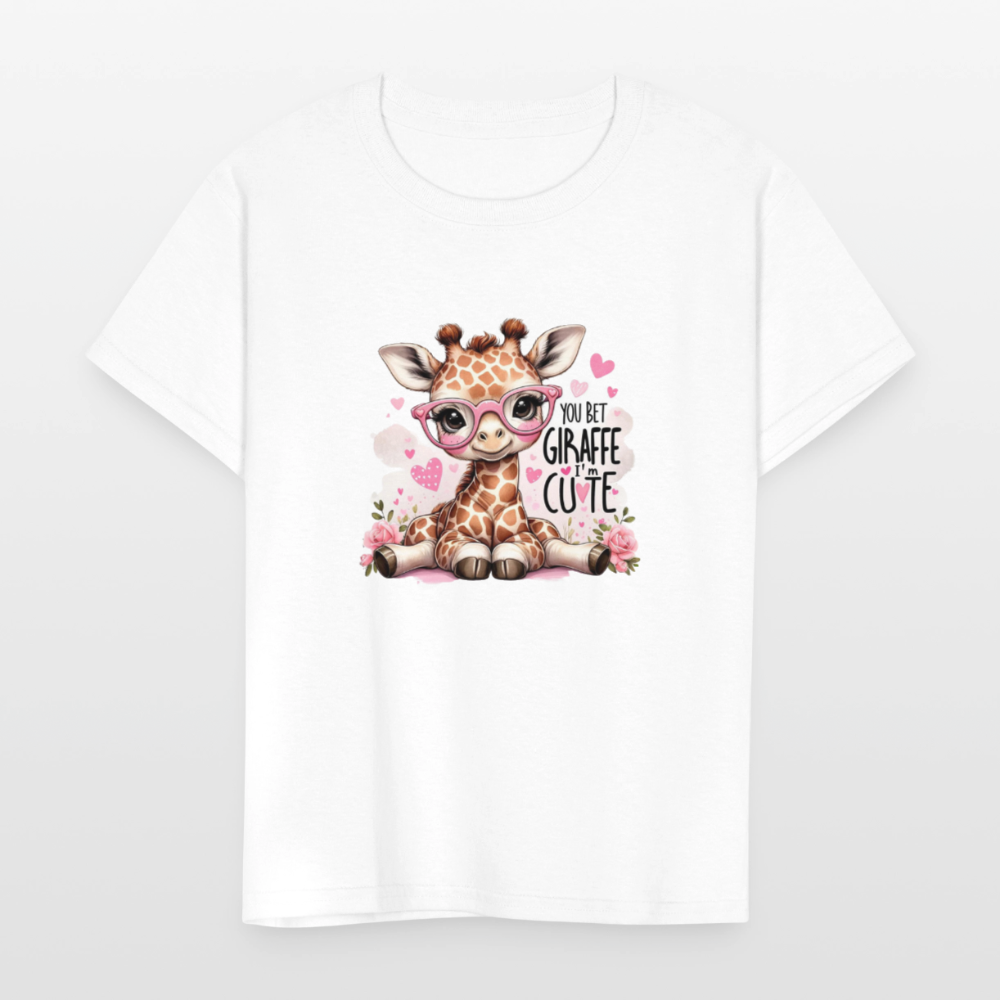 Cute Giraffe - Kids' T-Shirt - white