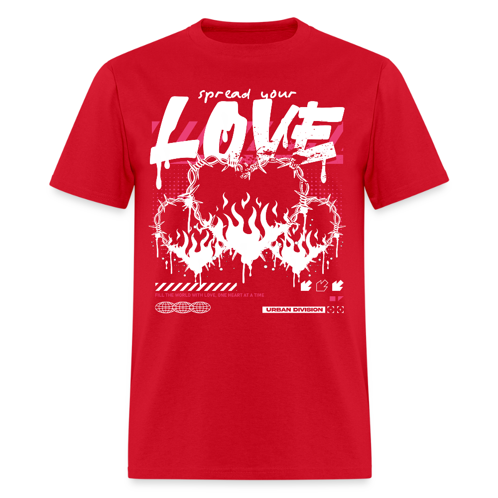 Heart on fire - Men's T-Shirt - red