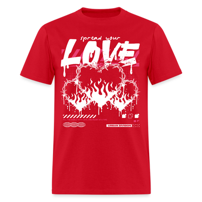 Heart on fire - Men's T-Shirt - red