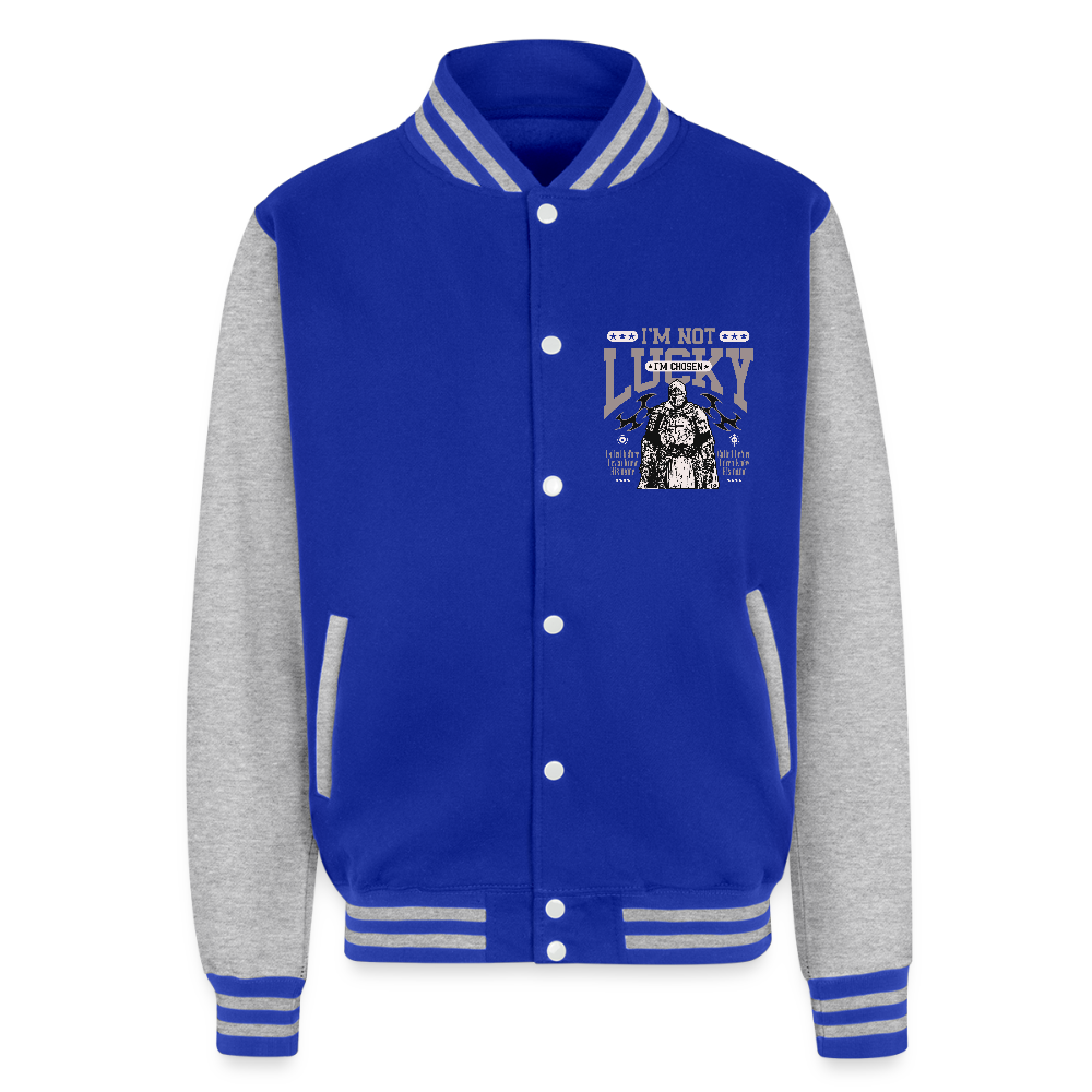 Chosen One - Letterman Jacket - royal/heather grey