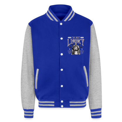 Chosen One - Letterman Jacket - royal/heather grey