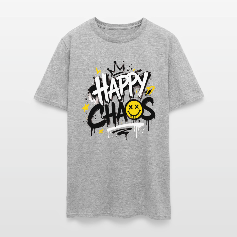 Happy Chaos - Graffiti Men's T-Shirt - heather gray